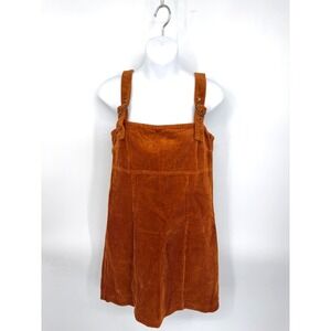 Forever 21 Corduroy Mini Pinafore Dress Size L Fall Fashion Autumn‎ Y2K 90s